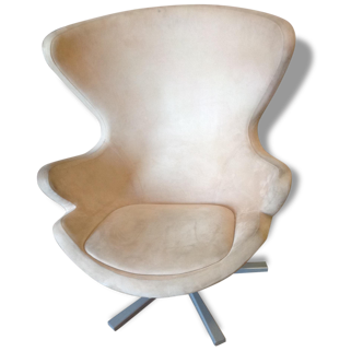 Fauteuil egg chair ivoire design