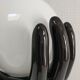 Black ceramic and opaline design hand lamp 90s