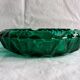 Green glass ashtray