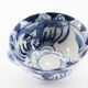 2 blue ceramic bowls