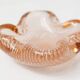 Murano ashtray, pink with bubbles, 1960, 7.5cm