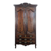 Armoire commode fécampoise en acajou moucheté