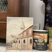 Our Lady of Hope, signed vintage watercolor