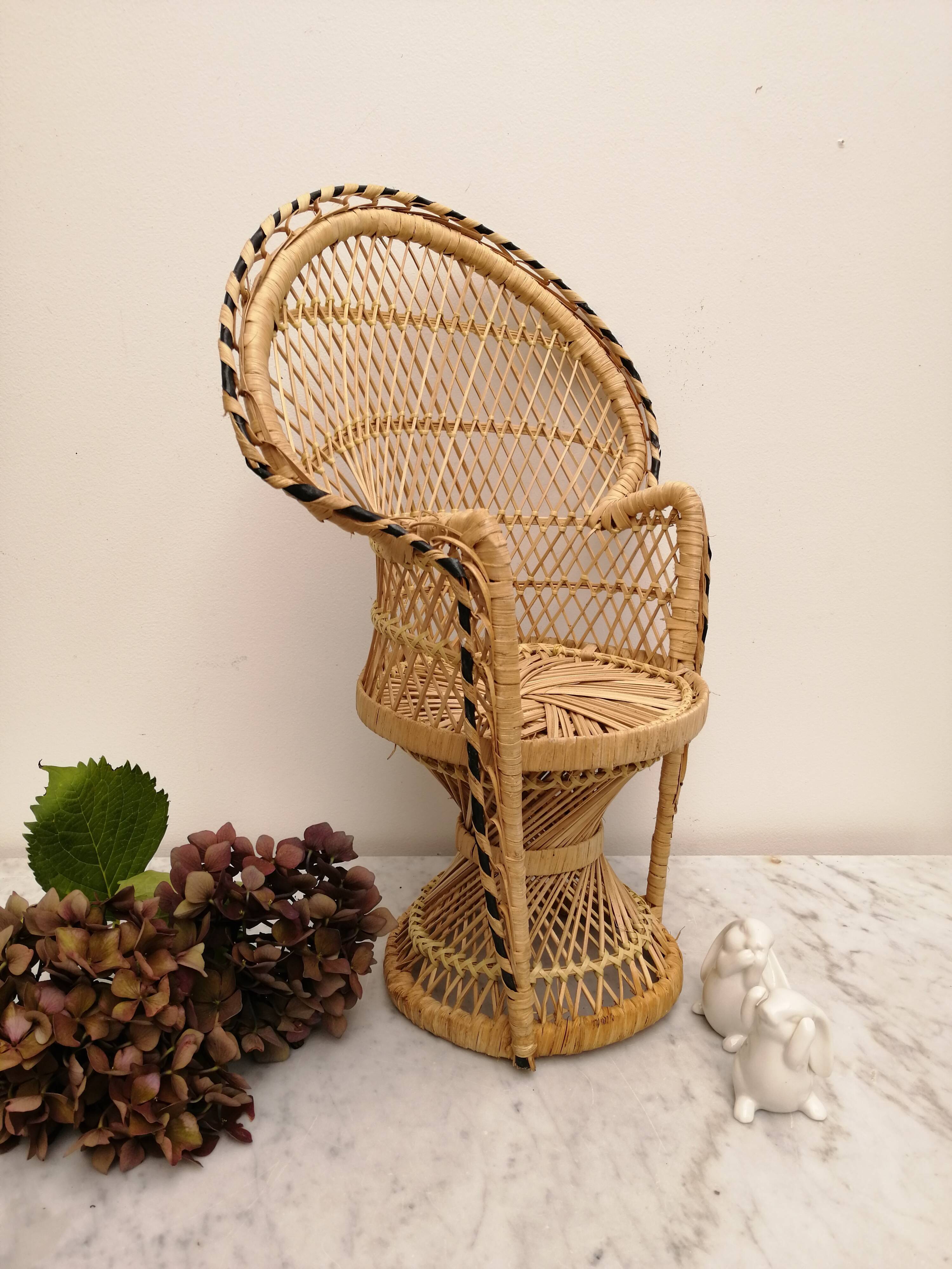 Miniature Emmanuelle rattan chair