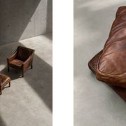 Vintage Mid-Century Danish Modern Lounge Leather Chair & Ottoman Model 2207