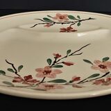 Asparagus plate Sarreguemines decoration sharp sharp early twentieth century