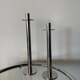 Chrome candle holders X2 Vintage