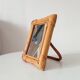 Vintage 1970s rattan tabletop mirror