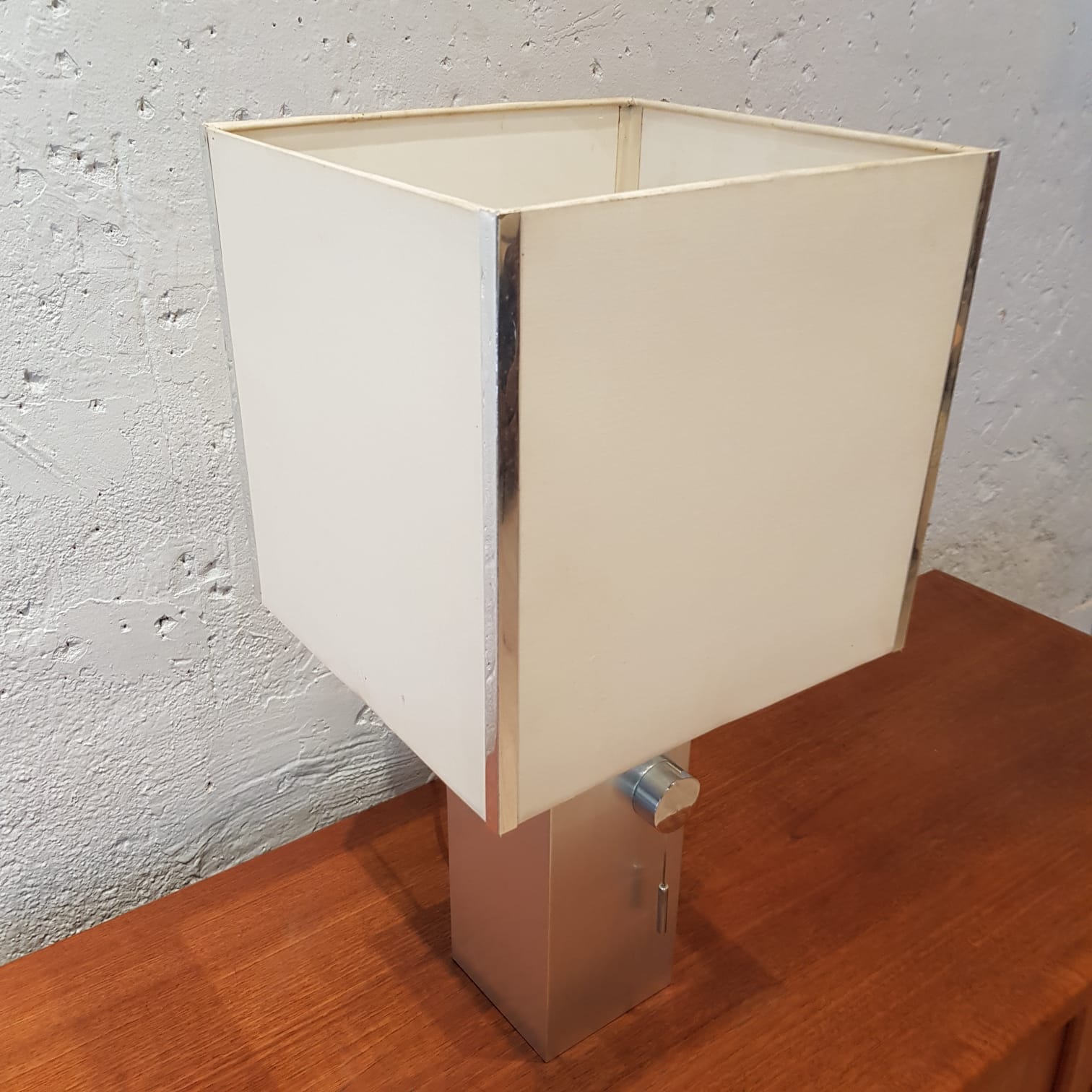 Vintage brushed aluminum lamp, space age, 1970s