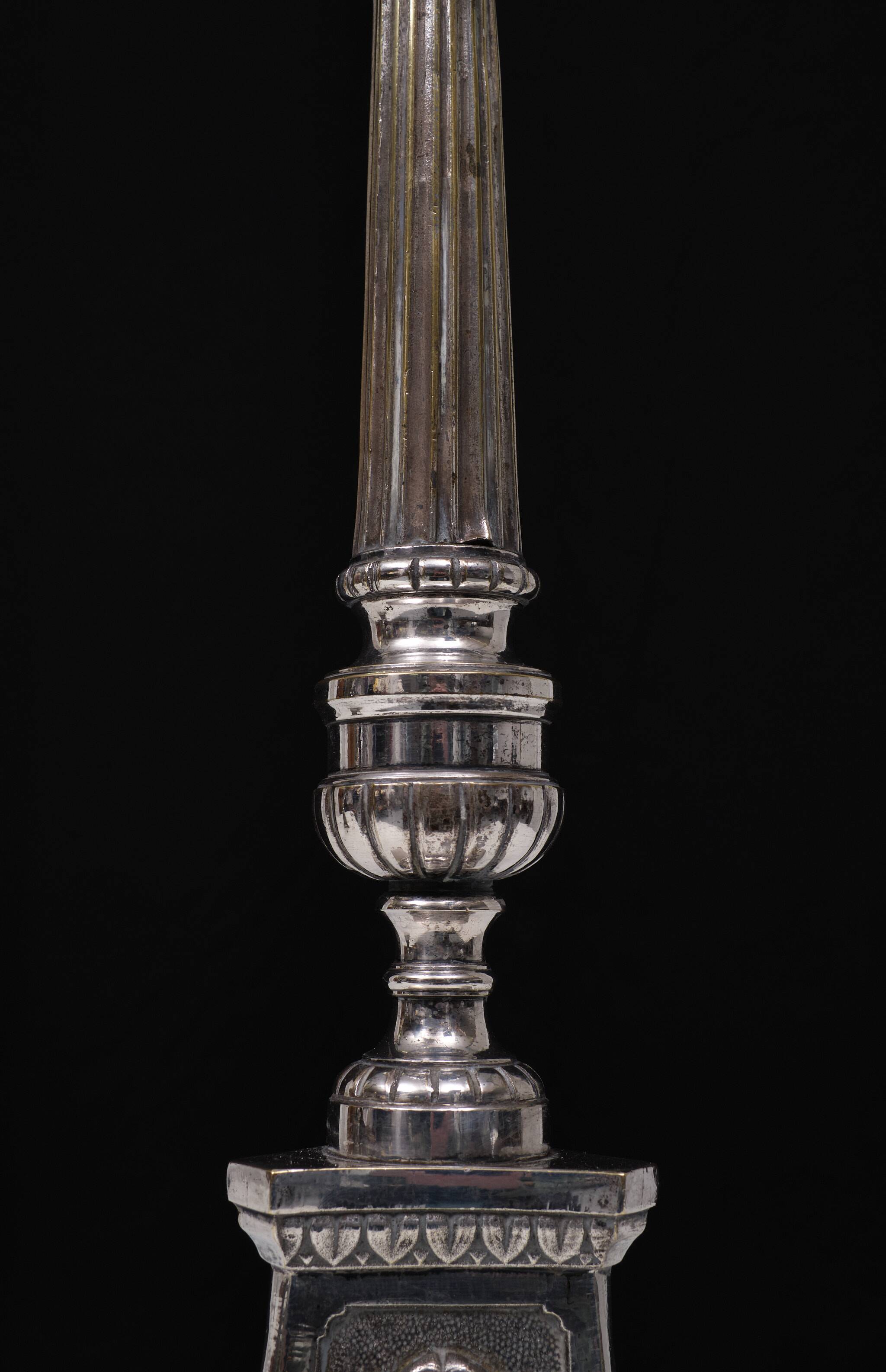 Antique Silver plated France church candle sticks 1850s