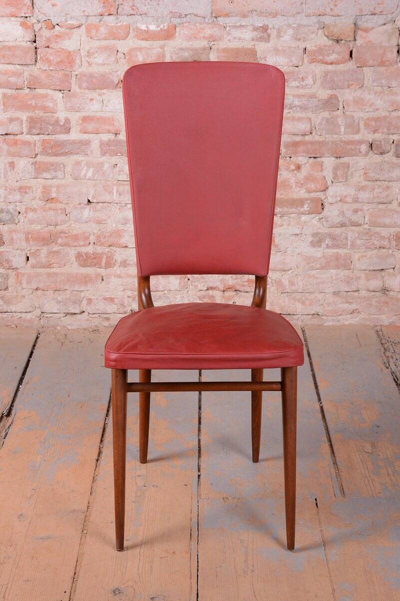 Vintage French Art Deco Chairs by Jules Leleu for Stella, 1940s, Set of 6