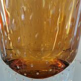 Blown glass vase bubbled from a glassworks in Poland