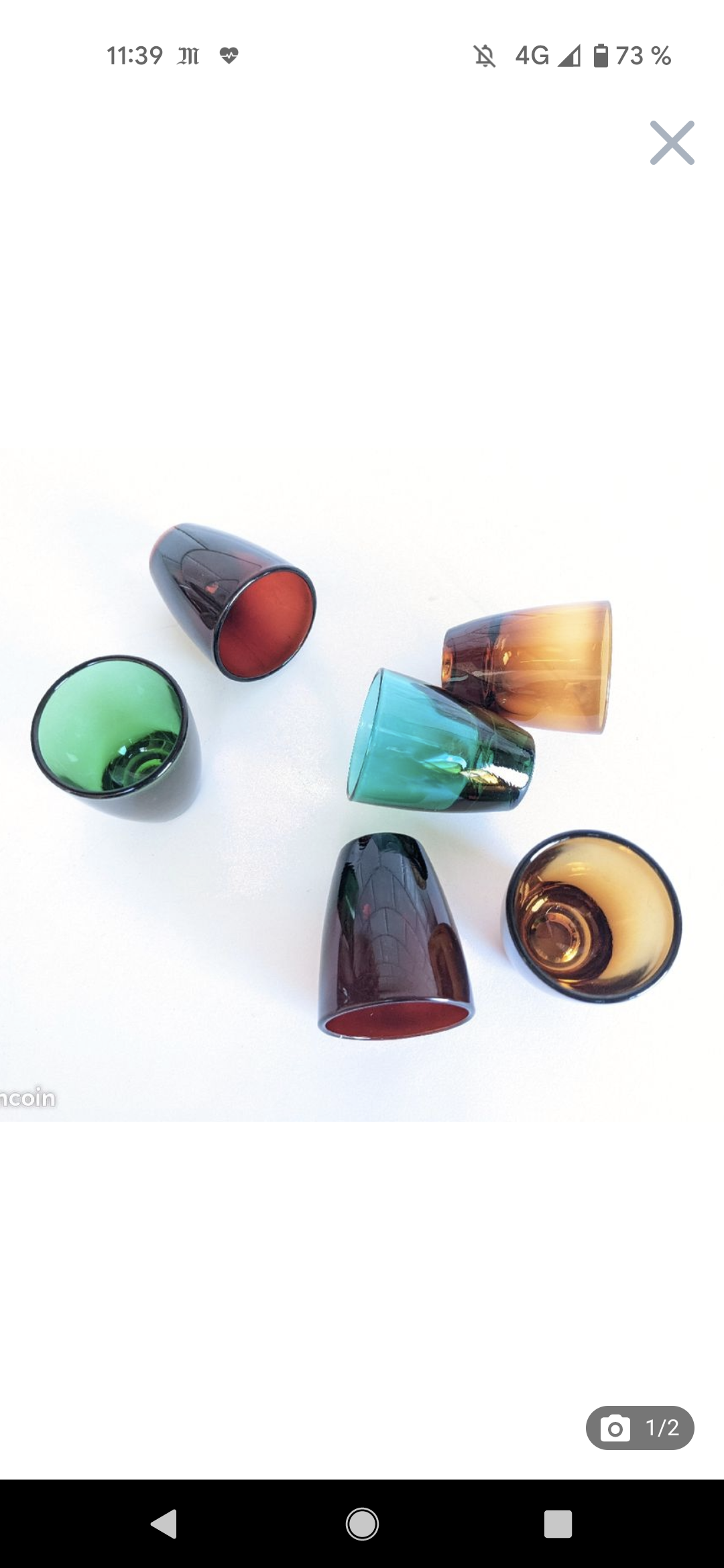 6 glasses vintage crystal d'Arques