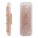 Pair of Art Deco Sconces in Matte and Glossy Pink Murano Glass and Brass