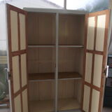 Parisian wardrobe in painted fir from the 30s 40s