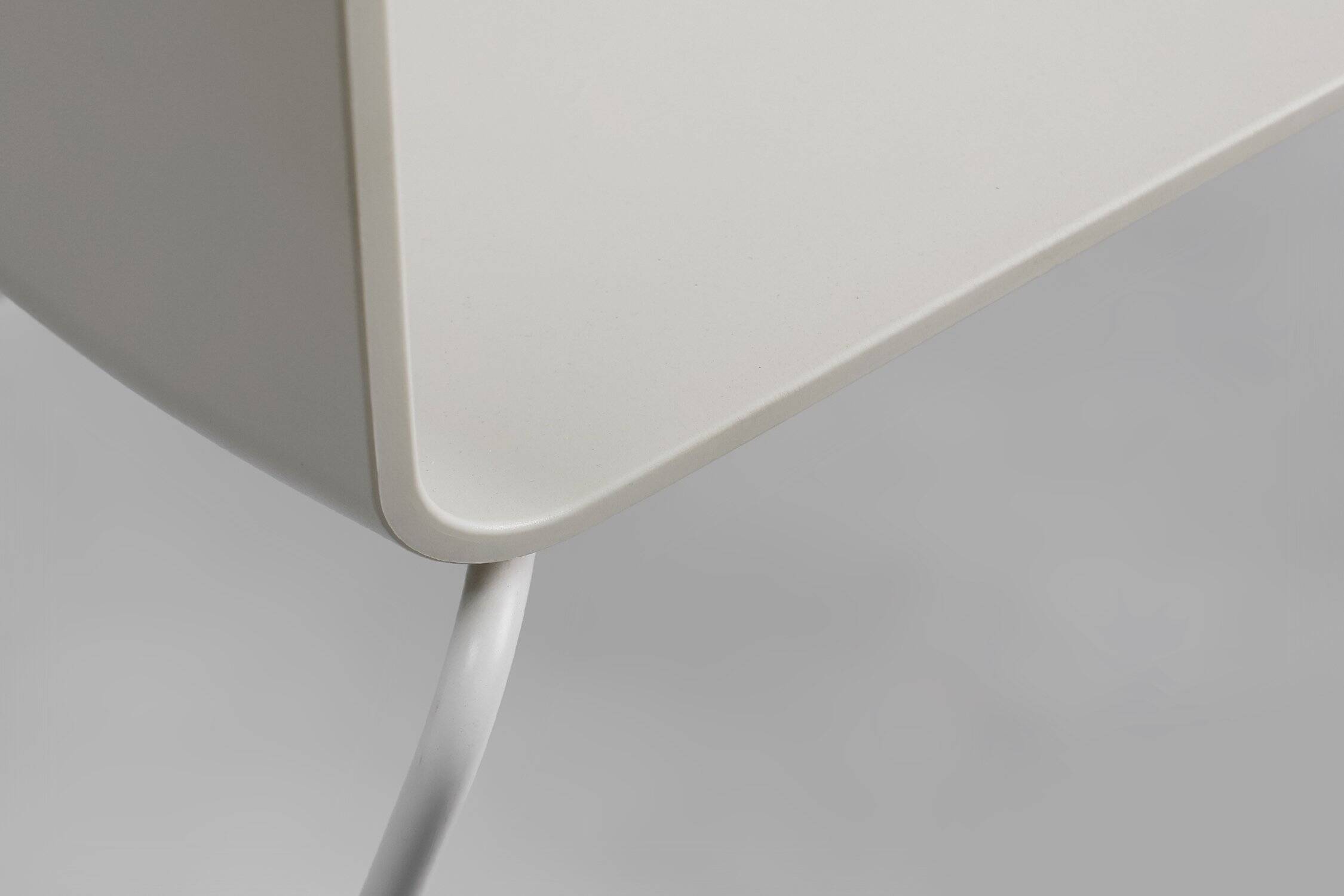 Mid-Century White Chair with Metal Frame and Plastic Seat, Belgium