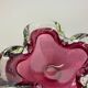 Cendrier en verre à bulles en verre de Murano rose Shell Shell Ashtray Murano, Italie, années 1970