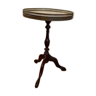 Wooden and marble side table