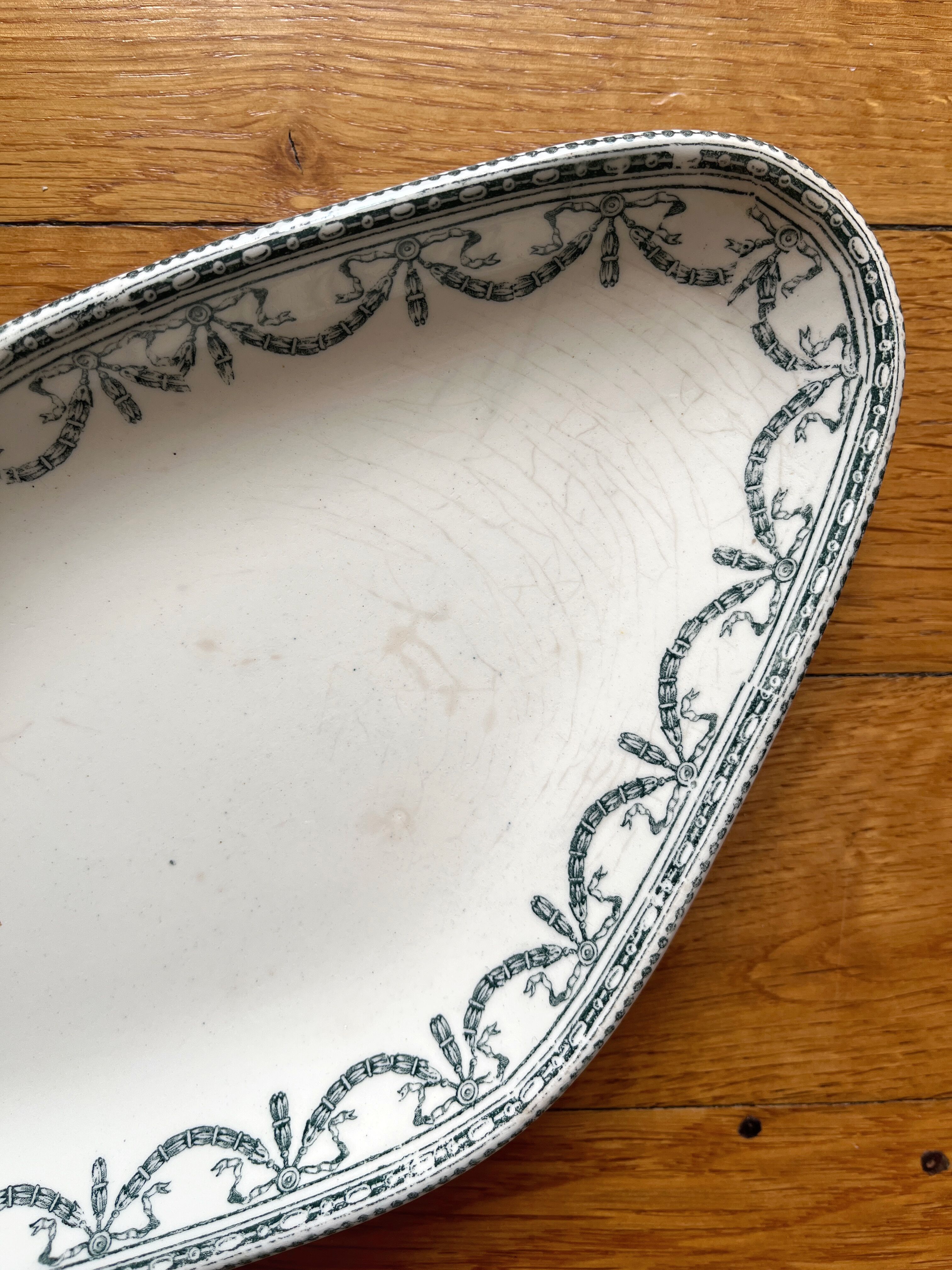 Ravier in ironstone "Louis XVI Garlands" Salins