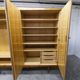 1960 Scandinavian wardrobe, atypical blond wood varnished, 4 doors 3