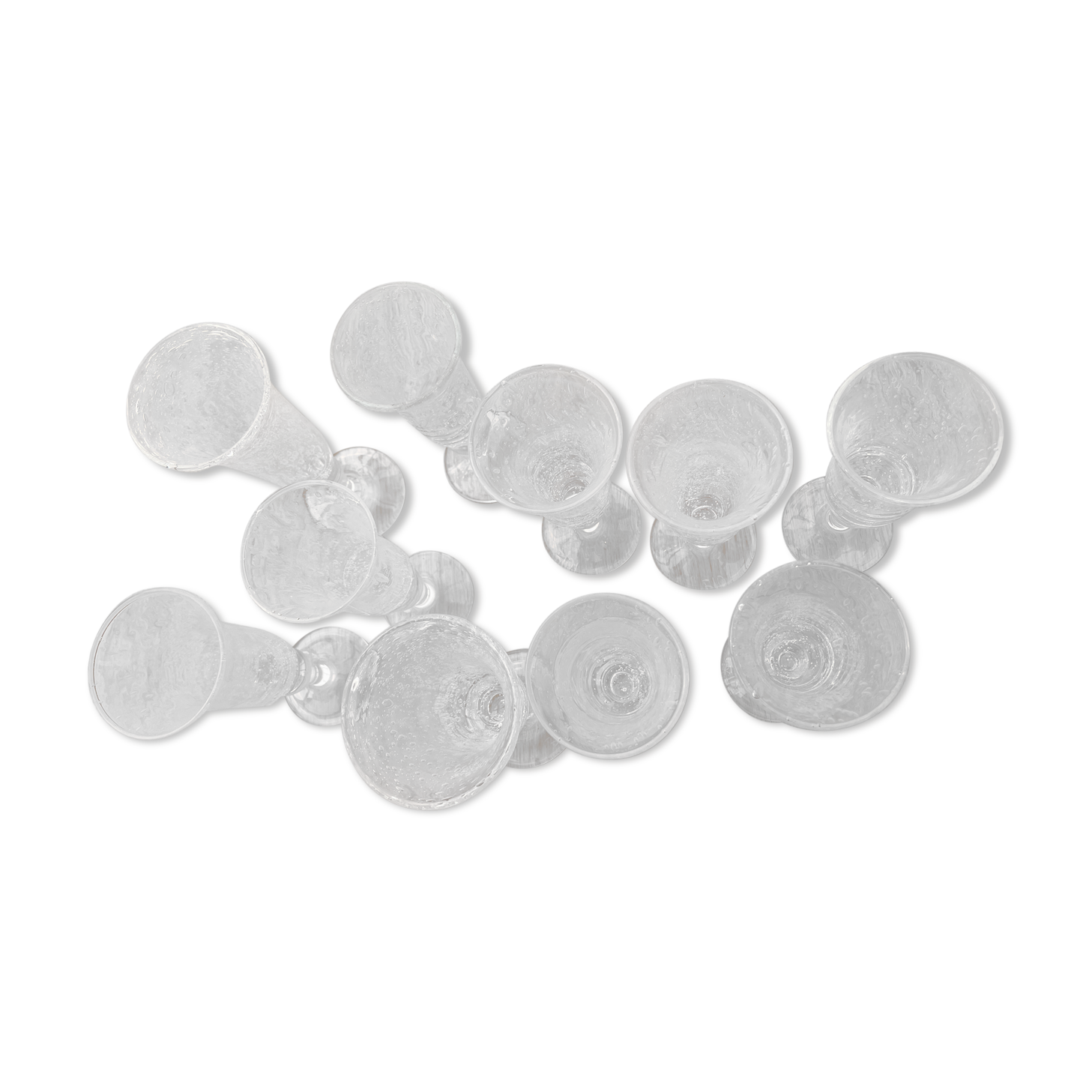 Glass of biot champagne flute