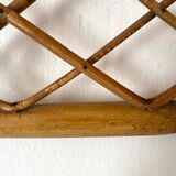 Porte manteau en rotin et métal