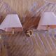 TWO BRASS WALL LIGHTS