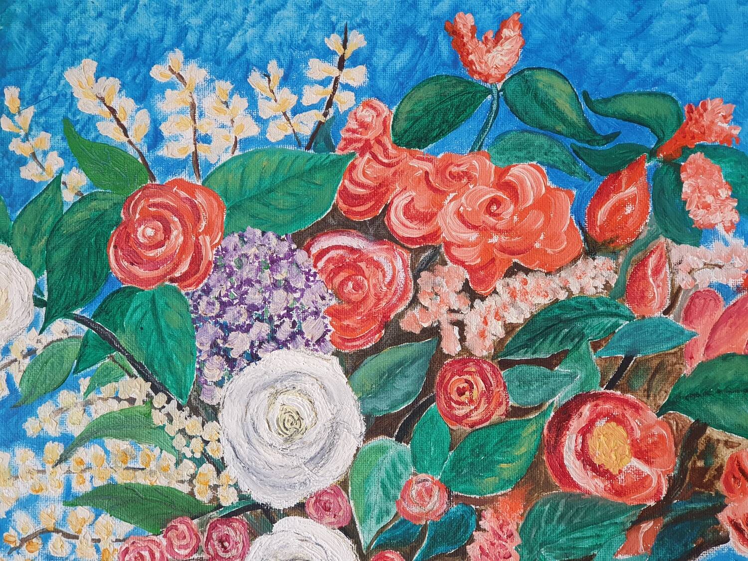 Tableau bouquet fleurs