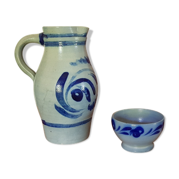 Sandstone pitcher with his bowl