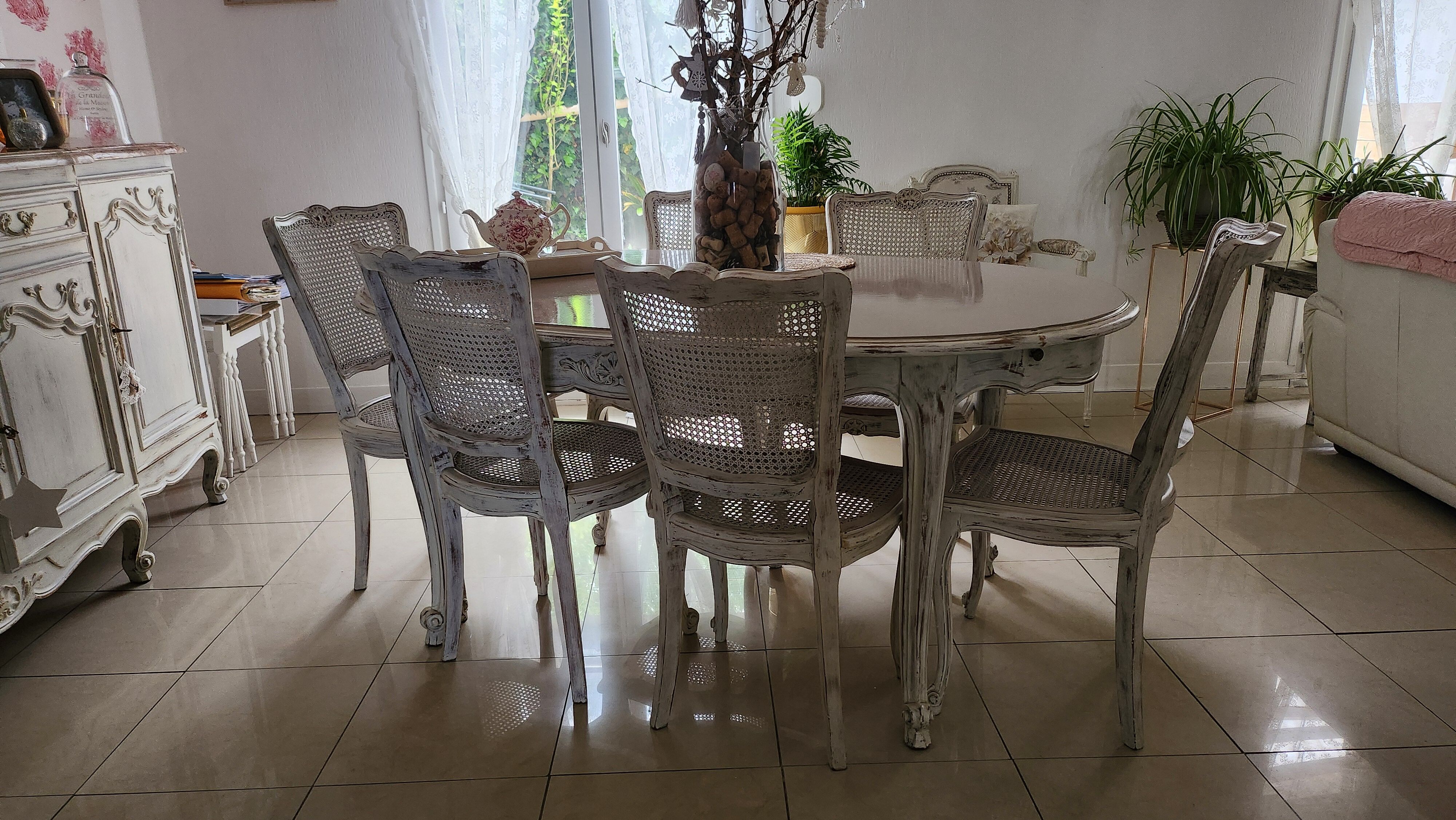 Cherry table Louis XV Shabby