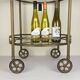 Vintage French brass bar cart, 1950s