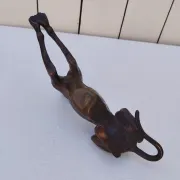 Chien lévrier en bronze, art déco, décoration vintage