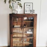 Old glass bookcase
