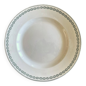 Antique serving platter in Sarreguemines earthenware.