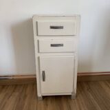 Meuble blanc 2 tiroirs & 1 porte