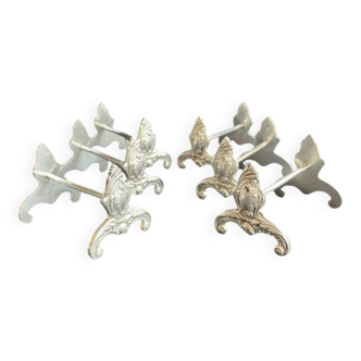 6 Large knife rests – Cailar Bayard – Silver-plated metal