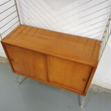 Pinewood wall unit by Nils “Nisse” Strinning for String, Sweden 1950's