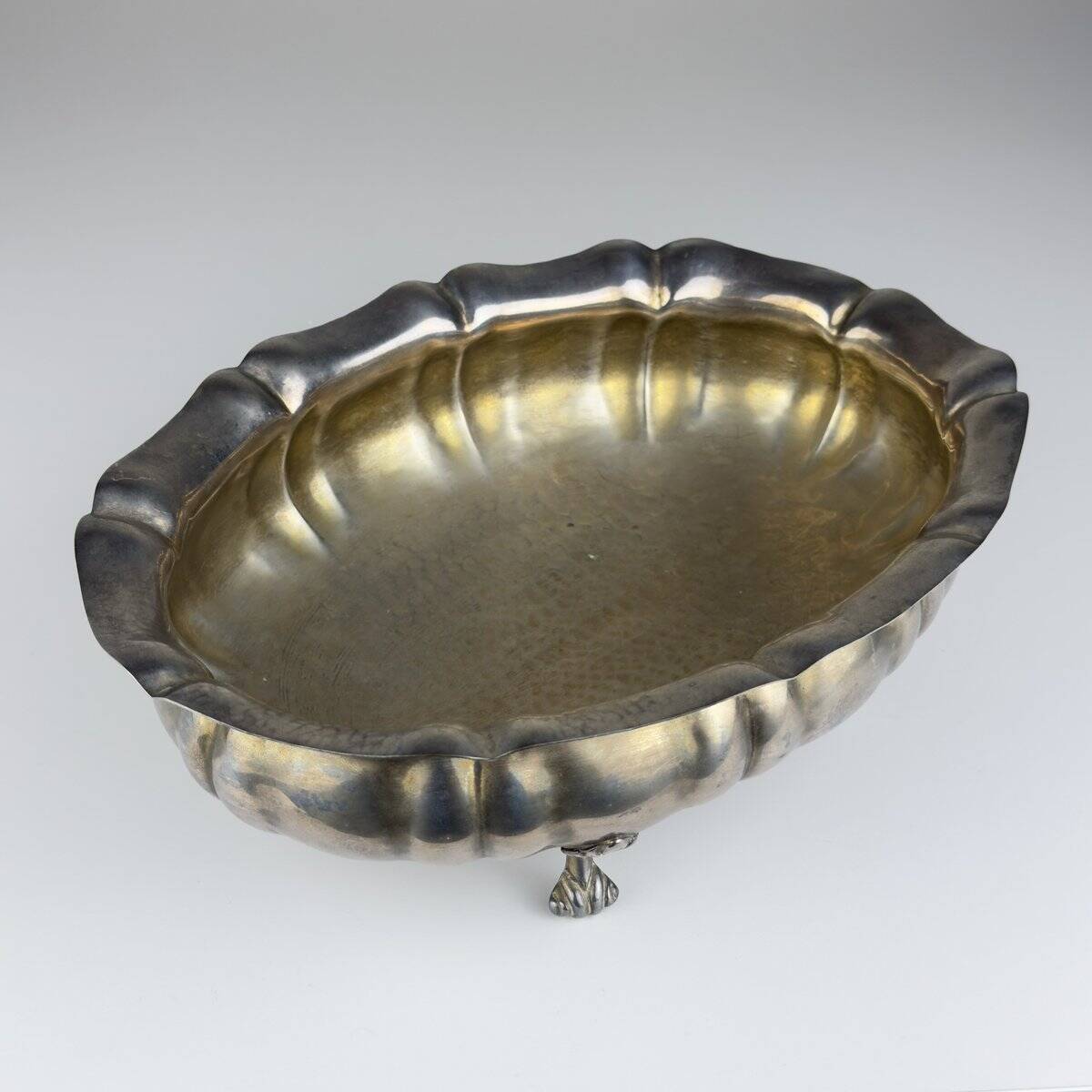 Vintage silver-plated bread basket, Italy, 1950s