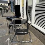 "Klass" designer chairs - wenge wood and chrome legs