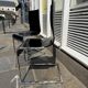 "Klass" designer chairs - wenge wood and chrome legs