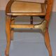 Chaise pliante militaire rare circa 1890 en fruitwood massif avec ferrure en laiton