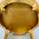 Antique 60s Hollywood Regency gilded and twisted wood table, pedestal table