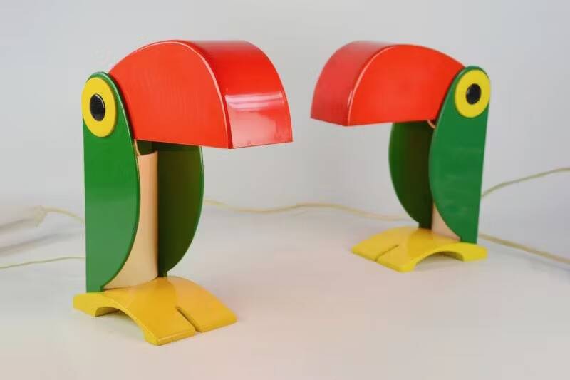 Original Enea Ferrari Toucan lamp 1970