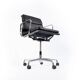 Charles & Ray Eames EA217 Office Chair in Chrome and Black leather, Vitra