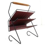 Magazine rack leather + metal