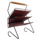 Magazine rack leather + metal