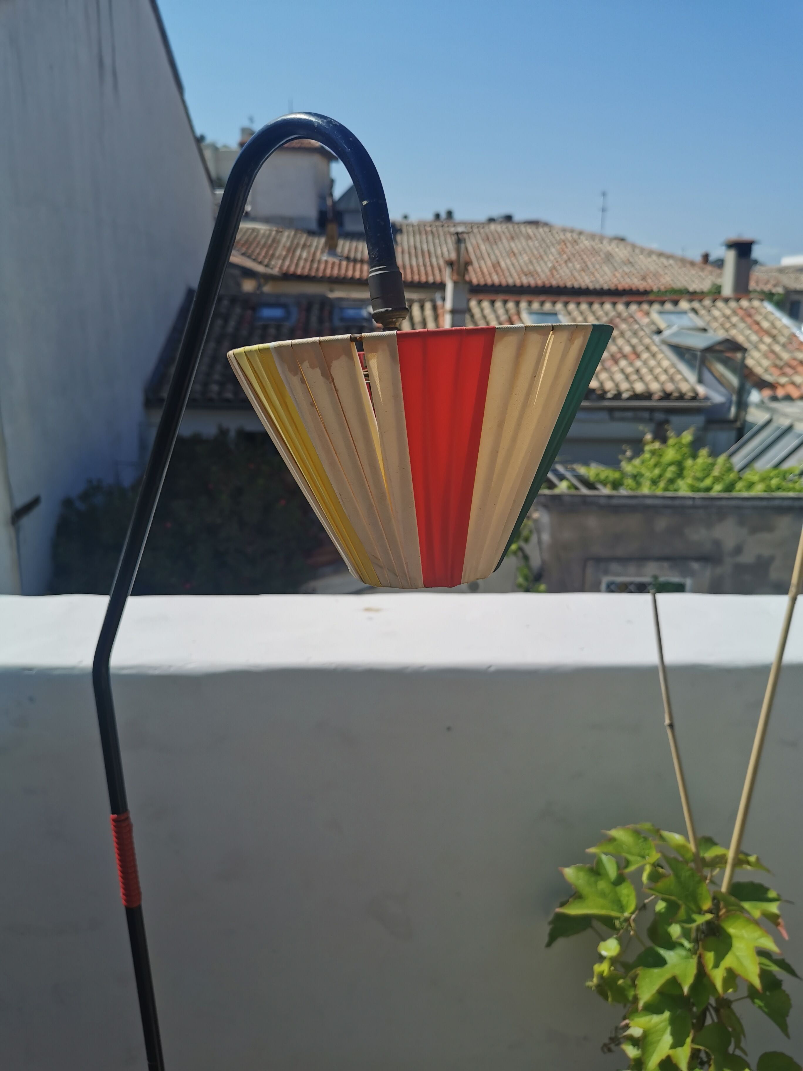 Vintage floor lamp geometric tube