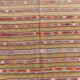 5x6 Unique Wall Hanging Option, Vintage Wool Area Kilim Rug, 148x191Cm