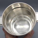 small champagne ice bucket cooler silver metal bottle art deco