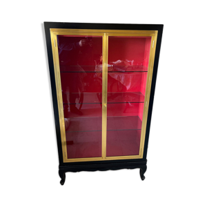 vitrine en bois laqué